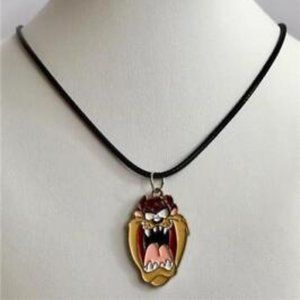Vintage Taz Tazmanian Devil Necklace Pendant Tasmanian Looney Tunes Warner Bros.